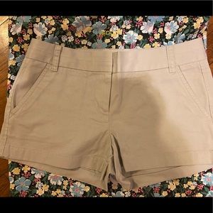 Khaki J. crew chino shorts
